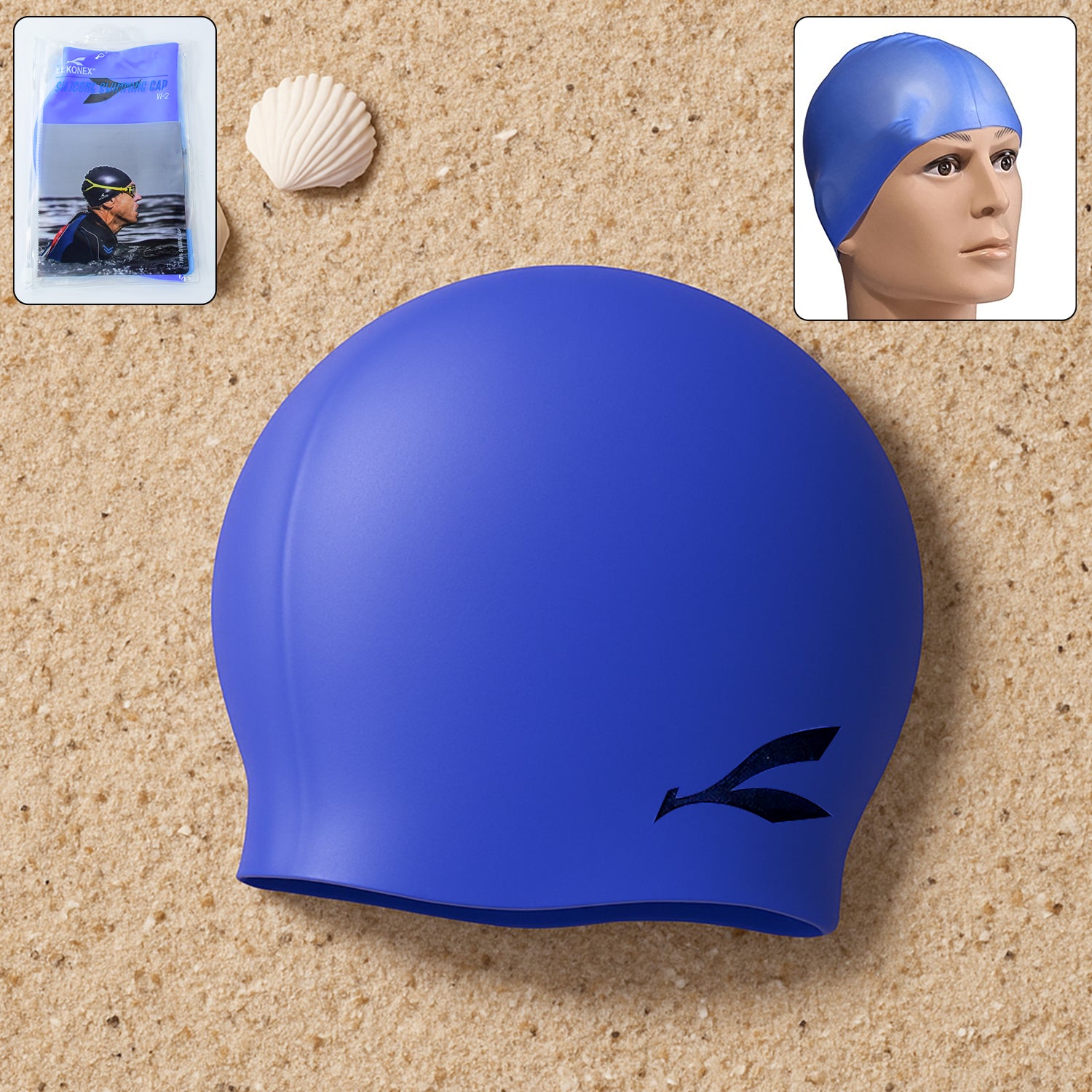 001_e6ede6b6-182f-496f-87df-c12c574c078f Silicone Swimming Cap (1 Pc) - Image 1