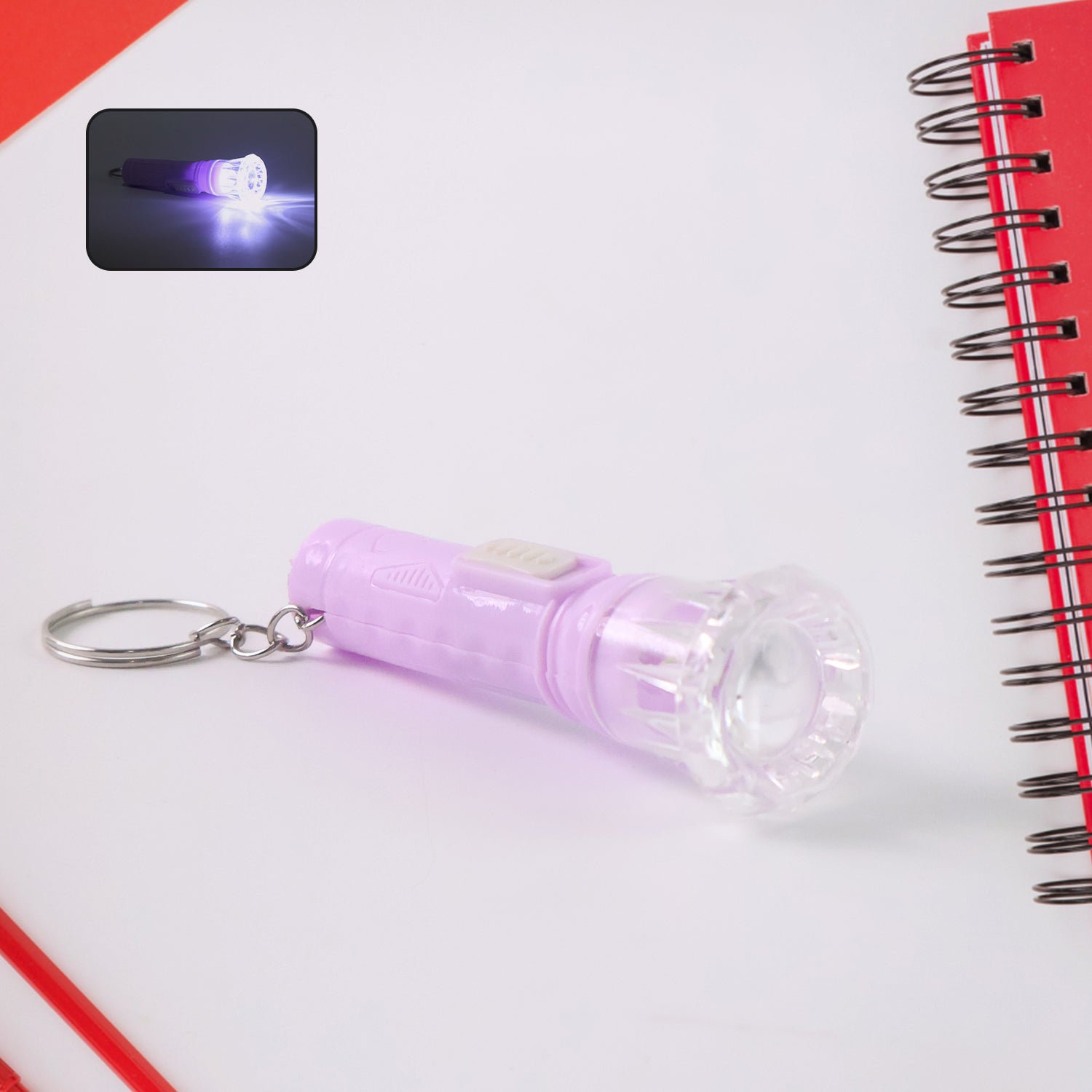 01_06eaef4c-c43d-45e3-9d64-4652d16cafe8 Mini LED Flashlight Keychain Torch (Mix Color & 1 Pc) - Image 1