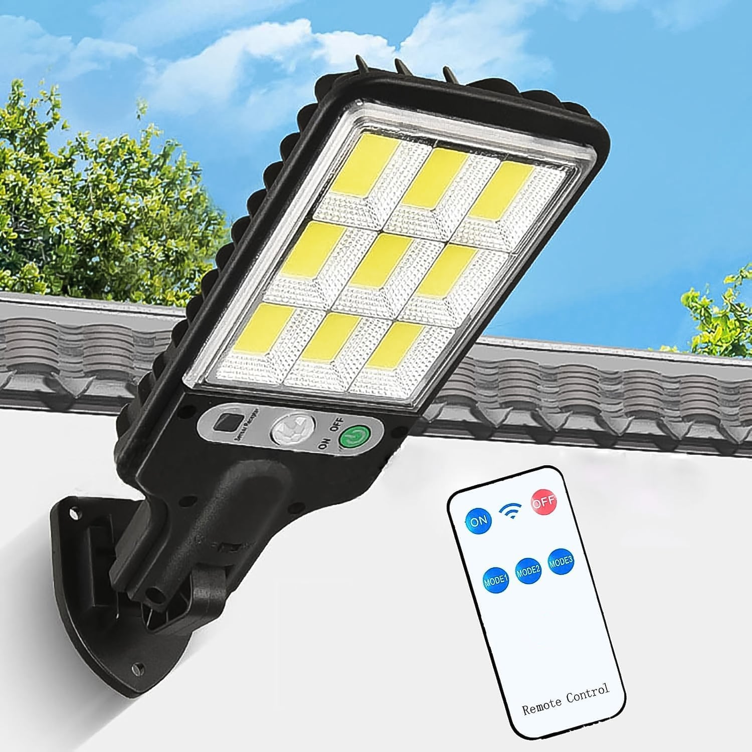 01_09226c7d-84b2-4377-9880-910255d94adf High-Power Solar LED Street Light with Motion Sensor & Remote Control - Image 1