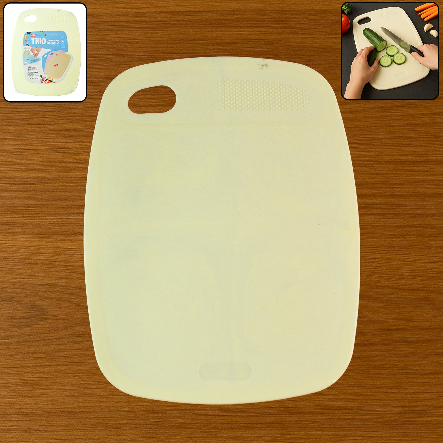 01_092ced63-62fb-4404-9338-e951b35f65c9 Multipurpose Plastic Chopping Board for Kitchen Use – 28x22 cm (1 Pc) - Image 1