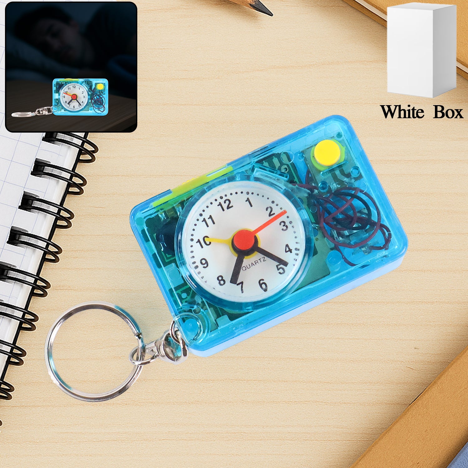 01_0c6b3f71-1c37-4df6-9d4e-b1be1e8072e6 Mini Alarm Clock Keychain – 1PC Portable Quartz Analog Clock Key Ring - Image 1