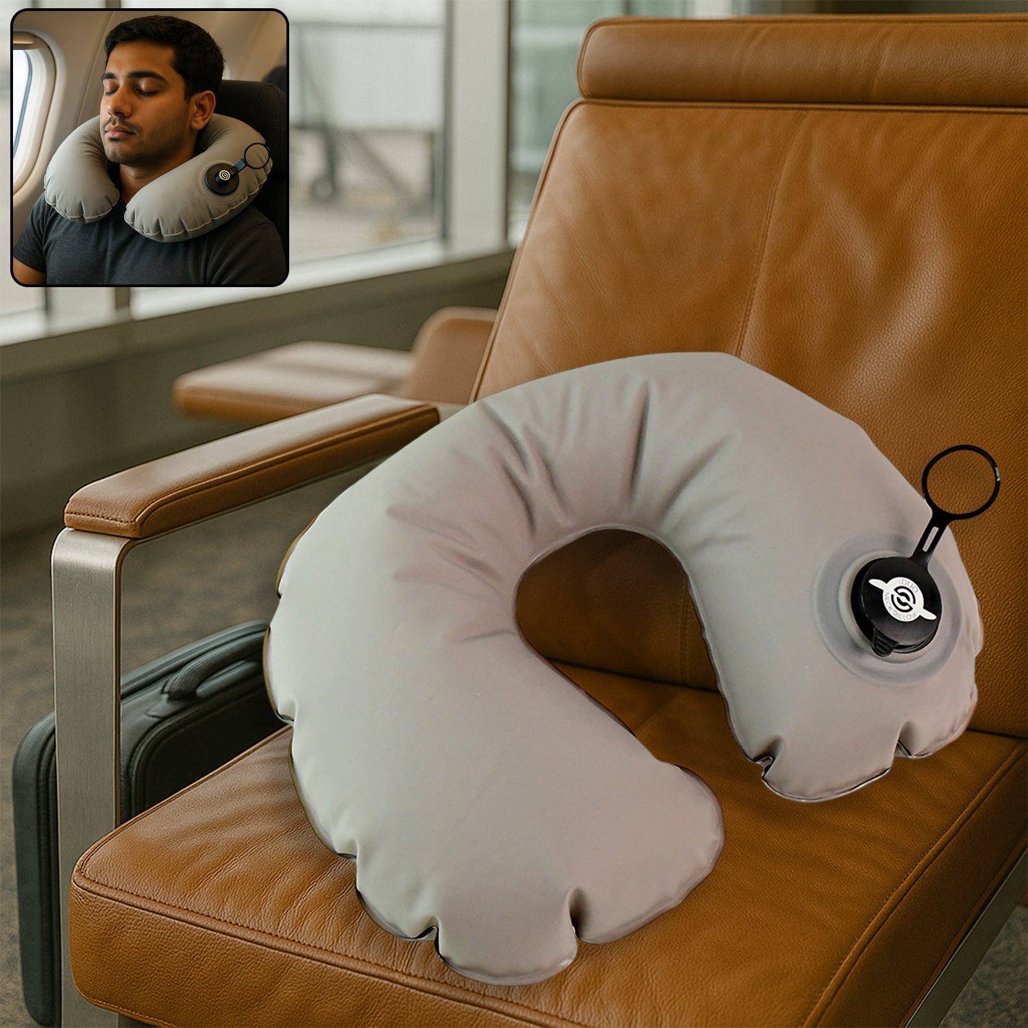 01_119e1a64-9c10-4e7d-8b04-710309ce3595 Premium Quality Inflatable Travel Neck Pillow (1 Pc) - Image 1