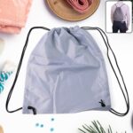Water-Resistant Nylon Drawstring Backpack Bag (1 Pc)