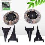 Disk Lights Slate – Heavy Duty Outdoor Solar Pathway Lights – 4 LED (2 Pc)