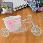 Plastic Cycle Flower Vases For Home Decor; Bicycle Flower Pot Stand (1 Pc)