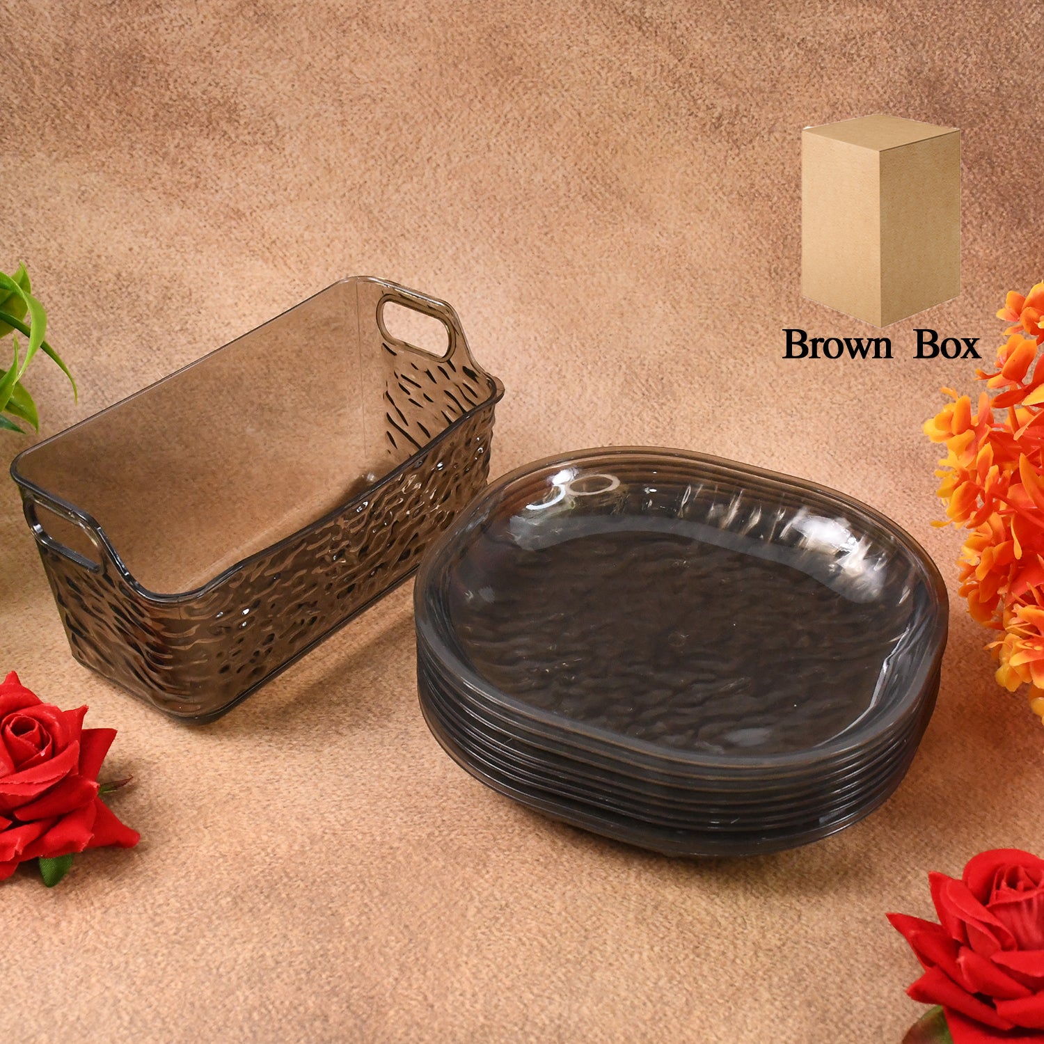 01_272c3443-d03a-493c-a149-c9ea6fd9b5e4 Plastic Household Plates Dinner Plates Dish Tray Skewer Bone Plate Set (10 Pcs Set) - Image 1