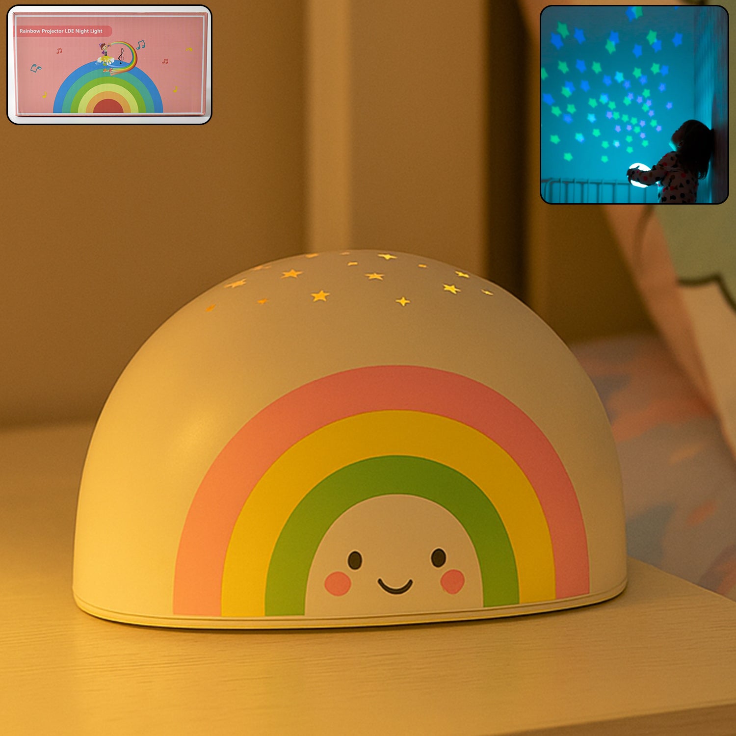 01_32638e43-db78-4a55-8d8c-4fef63a40148 Rainbow projector LED Night Light for Kids (1 Pc) - Image 1