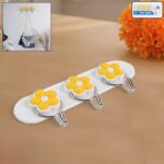 Multipurpose Strong & Hook Self-Adhesive hooks for wall Heavy Plastic Hook  (1 Pc)