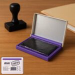 Yashu Plastic Stamp Pad Violet Ink, Quick-Dry Refillable Pad (1 Pc) - Image 4
