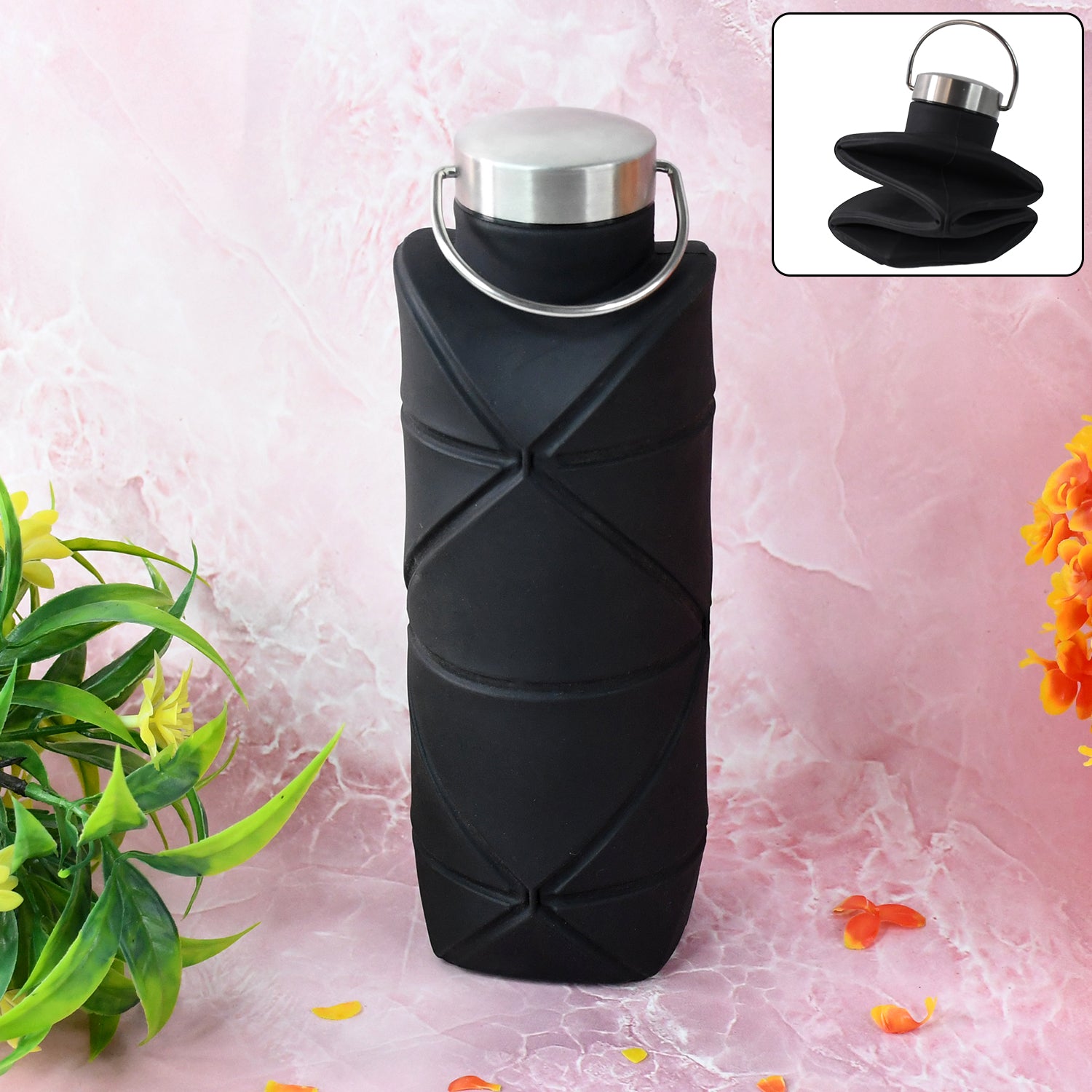 01_3a22d1cb-c6c5-4ef2-9ffb-ec5e25a2faaa Collapsible Silicone Water Bottle Approx 750lML(1 Pc) - Image 1