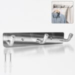 Stainless Steel Wall Mounted Coat 3 Hook Rack (14x3 / 1 Pc)