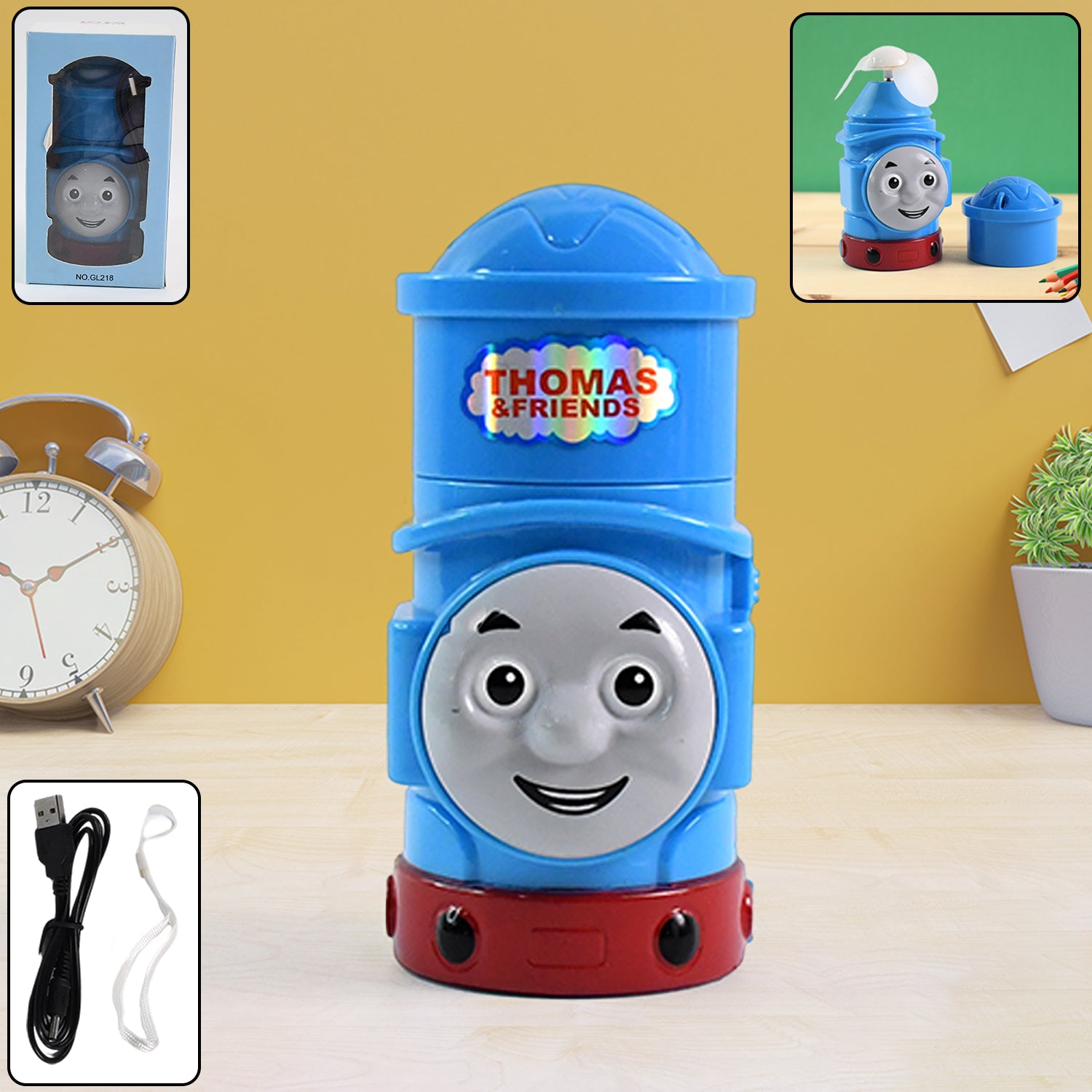 01_4241fc37-0844-472c-a05d-01448903f478 Plug-and-Play Cartoon Mini Fan in Train Character Design - Image 1