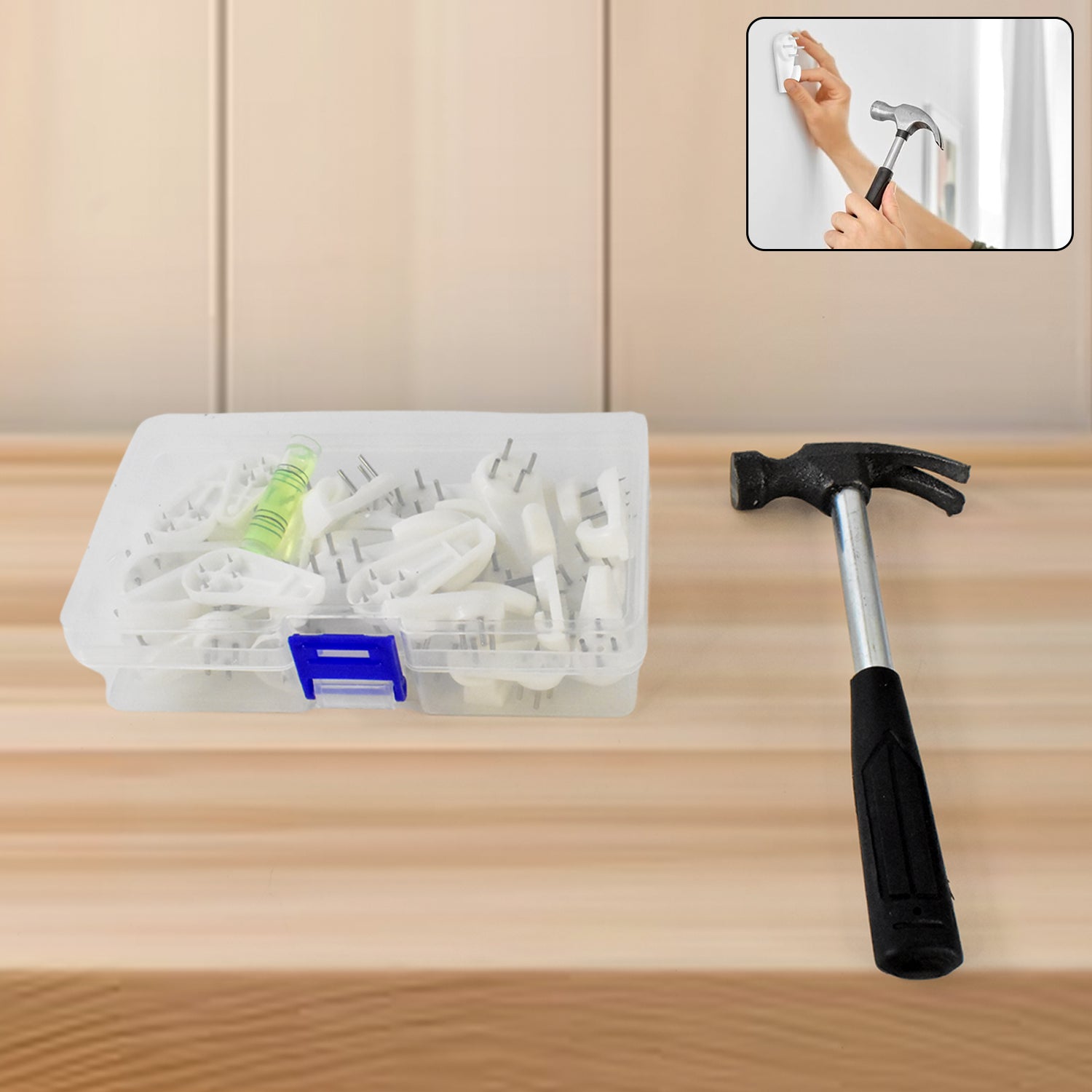 01_4afdb89c-0b1b-4c5b-89a4-8393fdaccd0e 33 in 1 Picture Hangers Photos Hanging Hardware Kit (1 Set) - Image 1