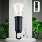 Solar & USB Rechargeable LED Hanging Camping Bulb Lantern Light (1 Pc)