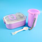 Multi-Functional 1 Set Leakproof Lunch Box with Cutlery & Tumbler