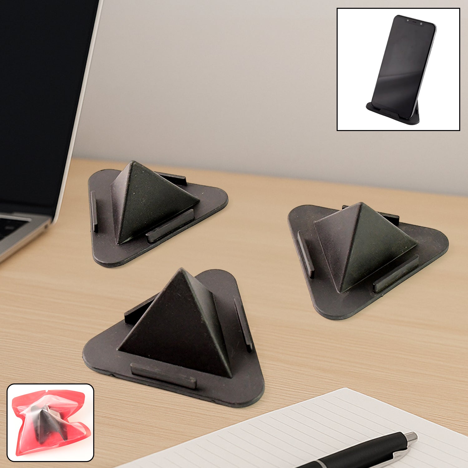 01_5eb34000-61a7-42ce-afb3-d8a9777f3954 Pyramid Mobile Stand with 3 Different Inclined Angles (3 Pc Set) - Image 1
