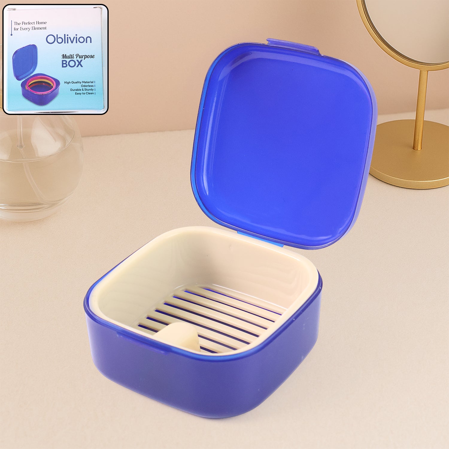 01_60ddf238-8b42-4e58-bc46-b51f6c1b51ee Blue Oblivion Multi-Purpose Storage Box with Lid (1 Pc) - Image 1
