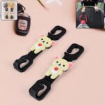 Multi-Purpose Car Seat Headrest Hooks (Mix Design / 2 Pc Set)