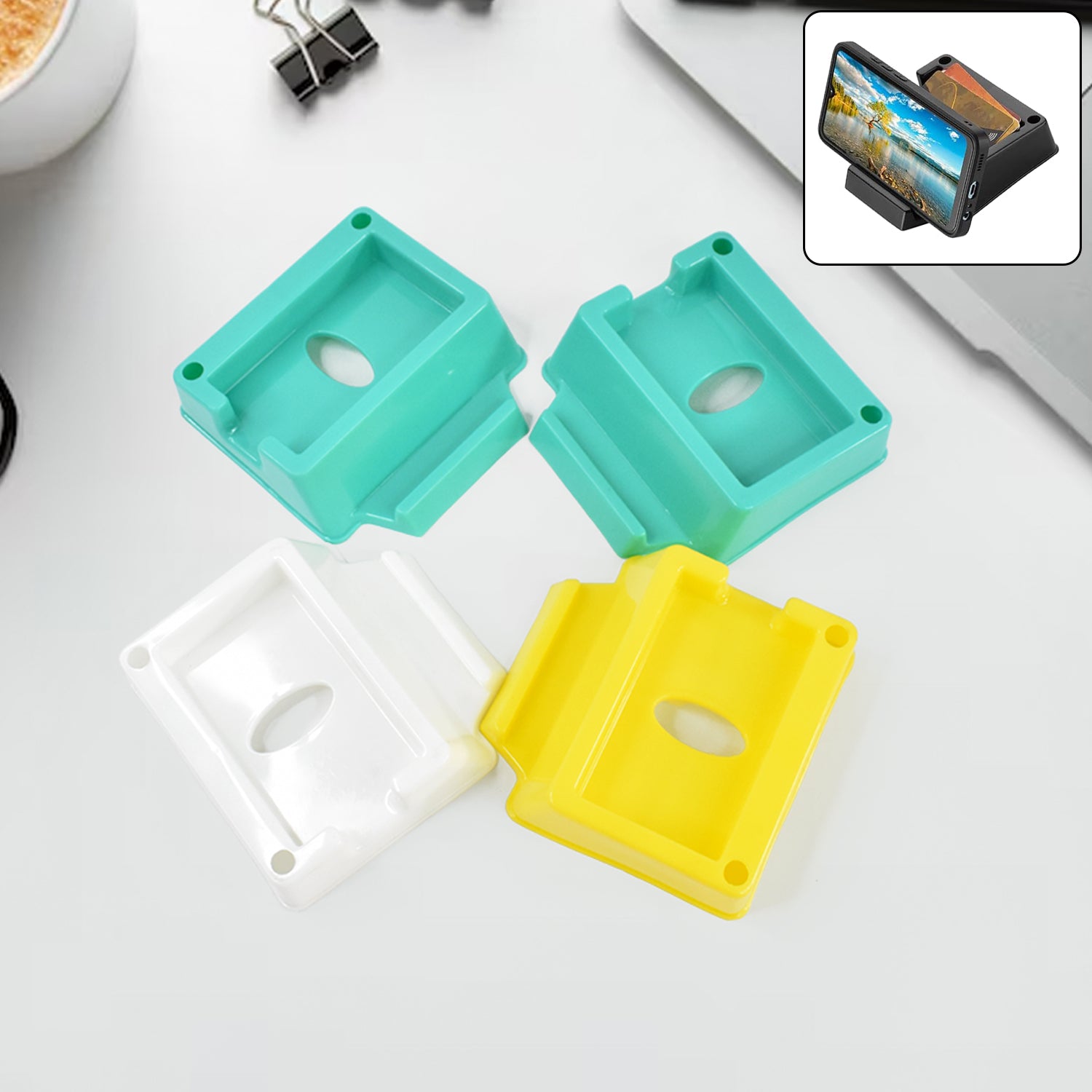 01_781250c9-93d8-4cf4-bdbe-b026eb56462d Plastic Mobile Phone Stand Holder (4 Pcs Set) - Image 1