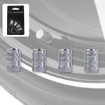 Tire Valve Stem Caps Fit for Genesis Cars. Air Valve Caps Suit for Most Car Truck SUV Wheel Accessories 4pcs Silver. - Image 3