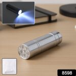 Portable Mini Torch, Super-Bright Mini 6 LED Bulb Pocket Torches - Small Keyring Torch Flashlight for Camping, Hiking, DIY, Travelling, Outdoors and More 3 Battery operated (Battery not included / 1 pc / Mix Color ) - Image 2