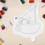 Multicolour colour-your-own inflatable animals With 6pcs Colored Pen Markers (1 Set) - Image 2