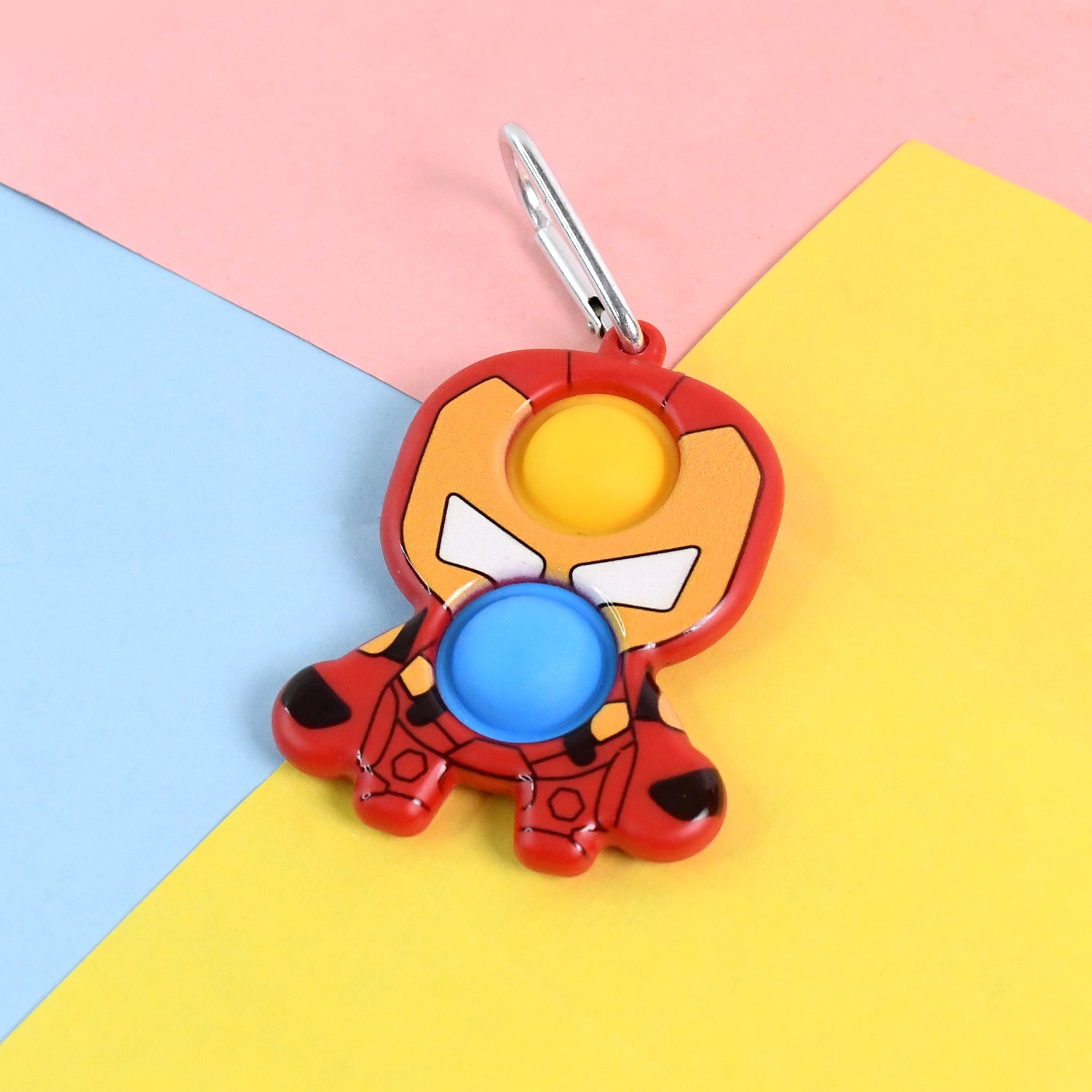 01_87f6316d-9943-4fc7-baf5-747353e3a629 Themed Iron Man Shape Keychain Pop It Toy (1 Pc) - Image 1