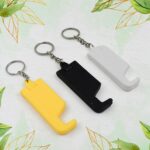 2 in 1 Plastic Keychain with Mobile Stand / Phone Holder (5 Pcs Set / Multicolor) - Image 3