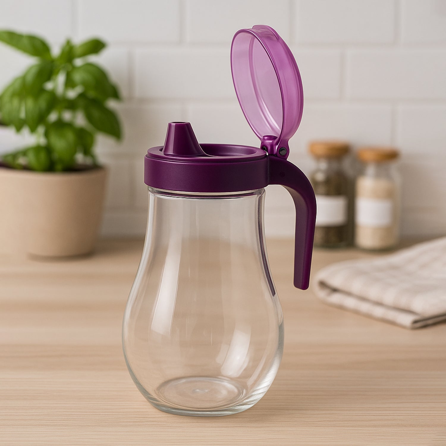 01_8c464ba8-12d7-42e1-bcc5-6f4acf7ed306 Apex Jessy Oil and Juice Pourer Dispenser Bottle Approx 1000ml (1 Pc) - Image 1