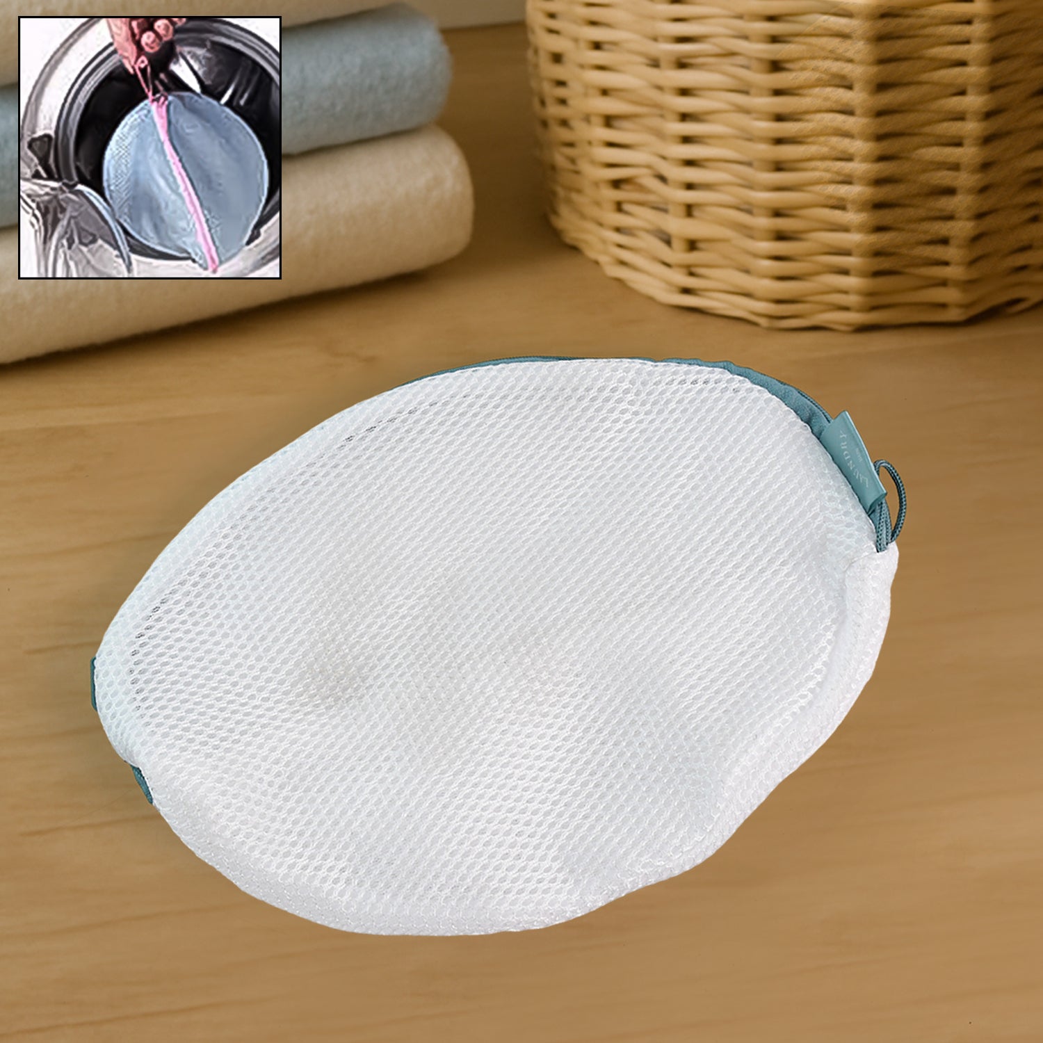 01_8d030b06-d9a5-4cb7-aa11-d4b4d266331f Premium Round Mesh Bra Wash Bag with Zipper for Washing Machine (1 Pc / Mix Size & Design) - Image 1