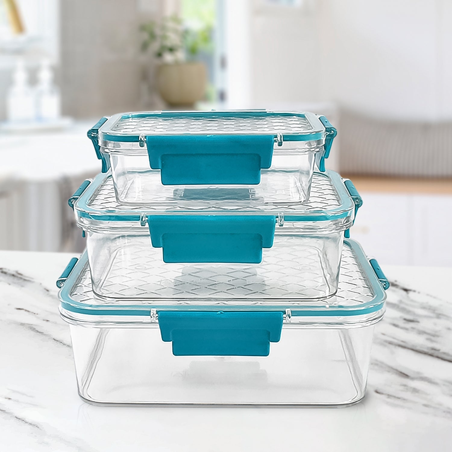 01_8f0215b1-da5a-4396-9091-0d7a297f8129 Multipurpose Plastic Containers / Lunch Boxes (3 Pcs Set / 1500, 750, 350 ML Approx) - Image 1