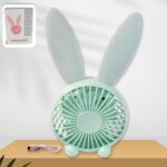Cute Rabbit USB Desk Fan for Kids & Camping (1 Pc, Plastic, Mist Air) - Image 5