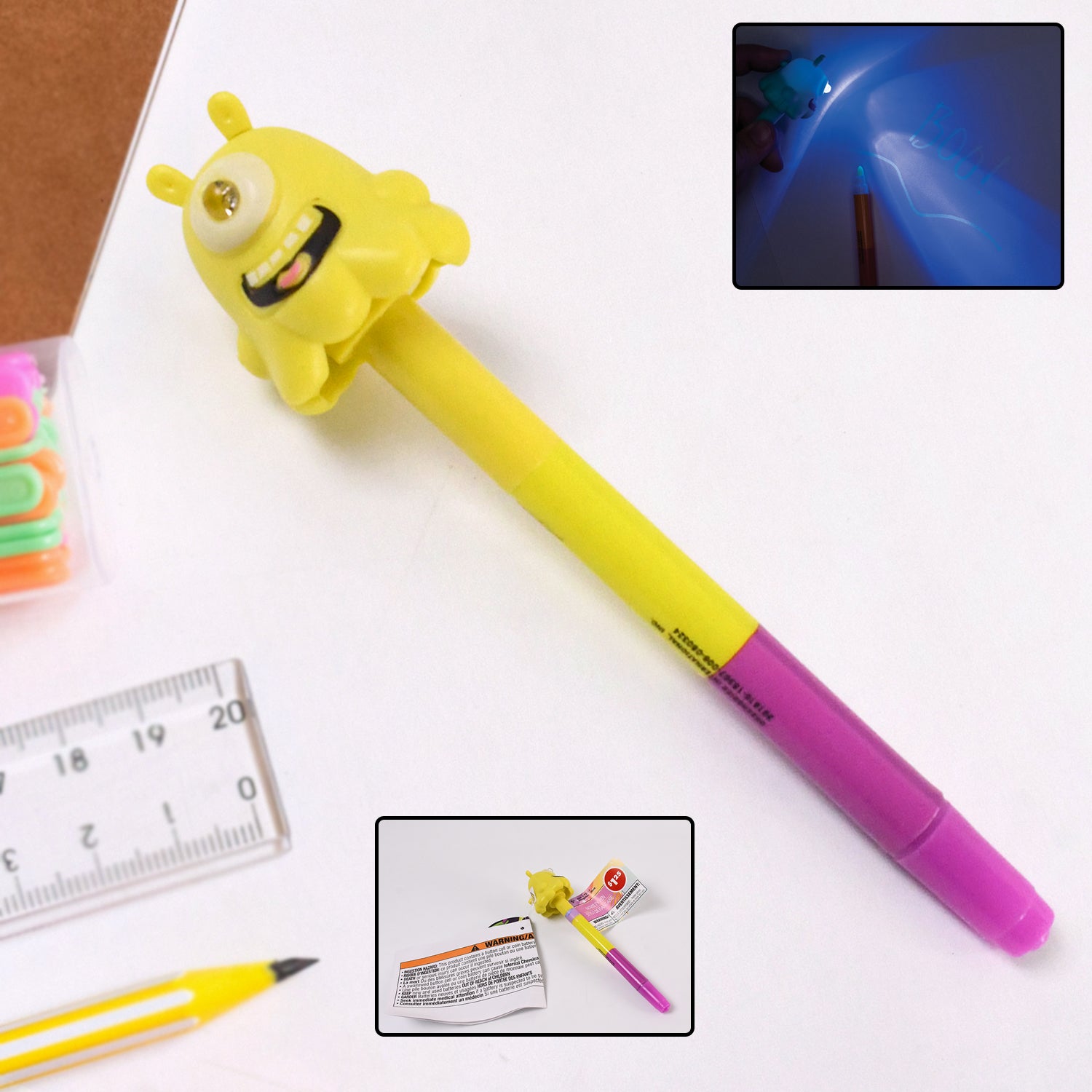 01_9804a43d-381d-4a4c-9c0b-c0175d5cd6aa 3-in-1 Ball Pen with Marker and Light Versatile Writing Tool (1 Pc) - Image 1
