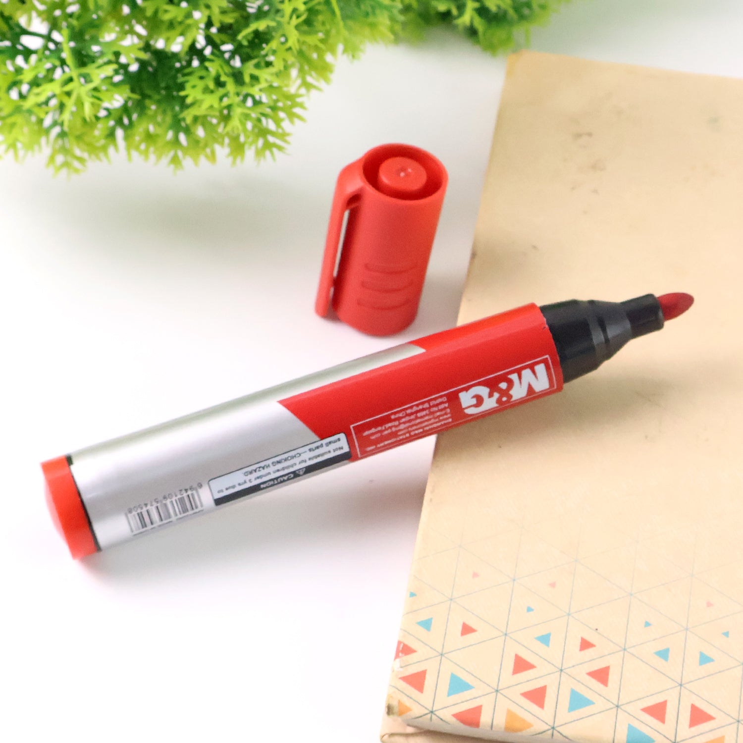01_998b3063-f6cf-40a0-a600-2f4dece1ddd4 Marker Red Ink, Bold Tip, Quick-Dry Alcohol-BQased Marker (1 Pc) - Image 1