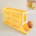 3-Layer Rolling Egg Storage Rack Dispenser (1 Pc)