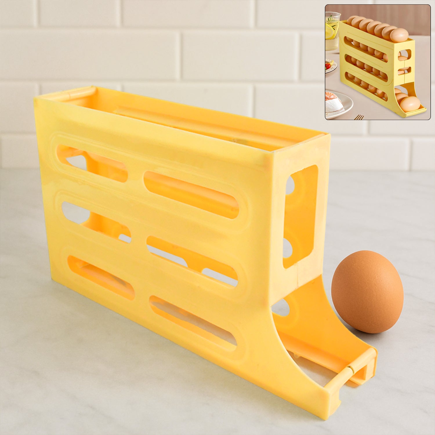 01_9df1c750-a121-4285-9956-9646ccfac96b 3-Layer Rolling Egg Storage Rack Dispenser (1 Pc) - Image 1