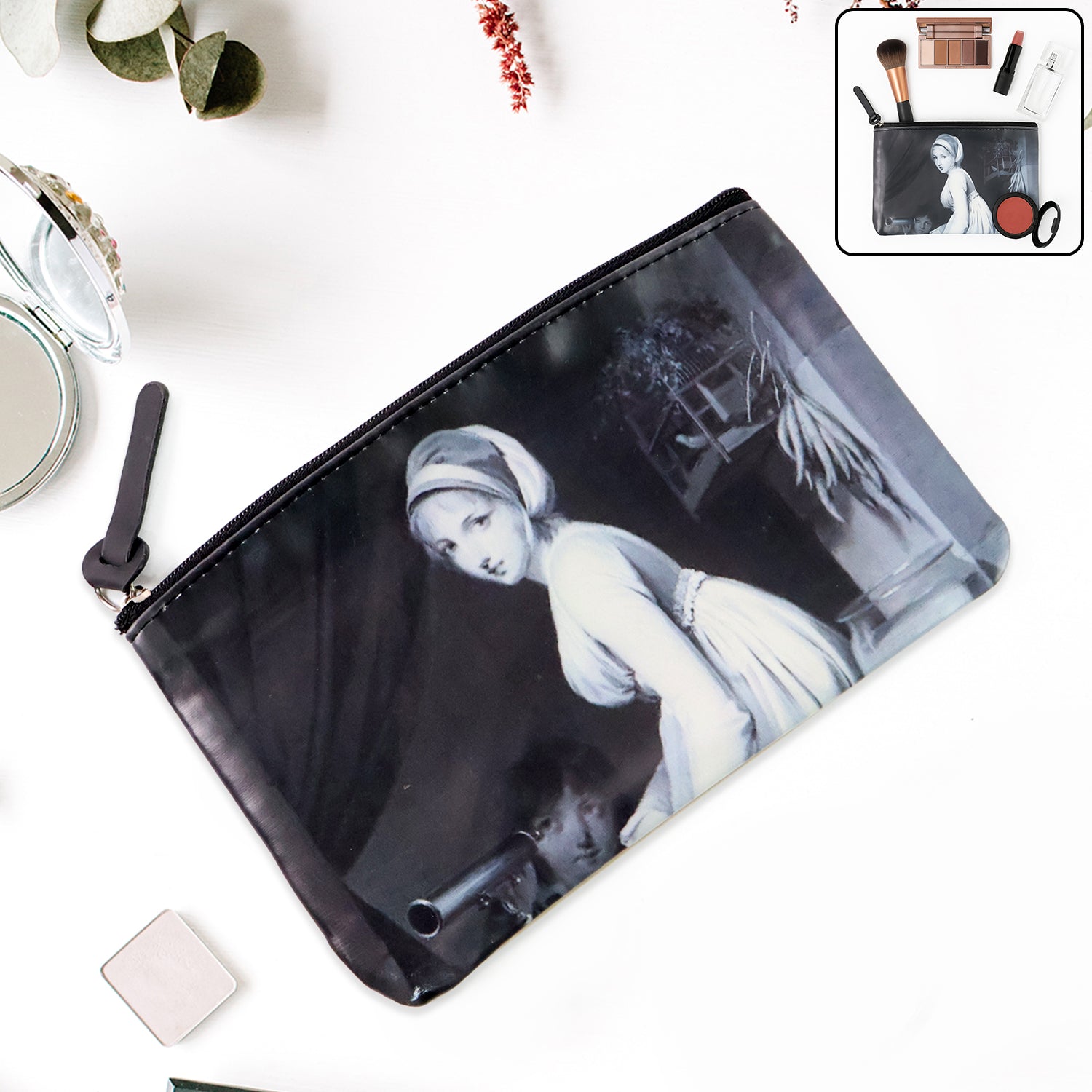 01_9ffd7277-940e-4393-bdd9-1956e3ad7e3f Stylish Multipurpose Makeup & Stationery Bag (19x12cm & 1pc) - Image 1