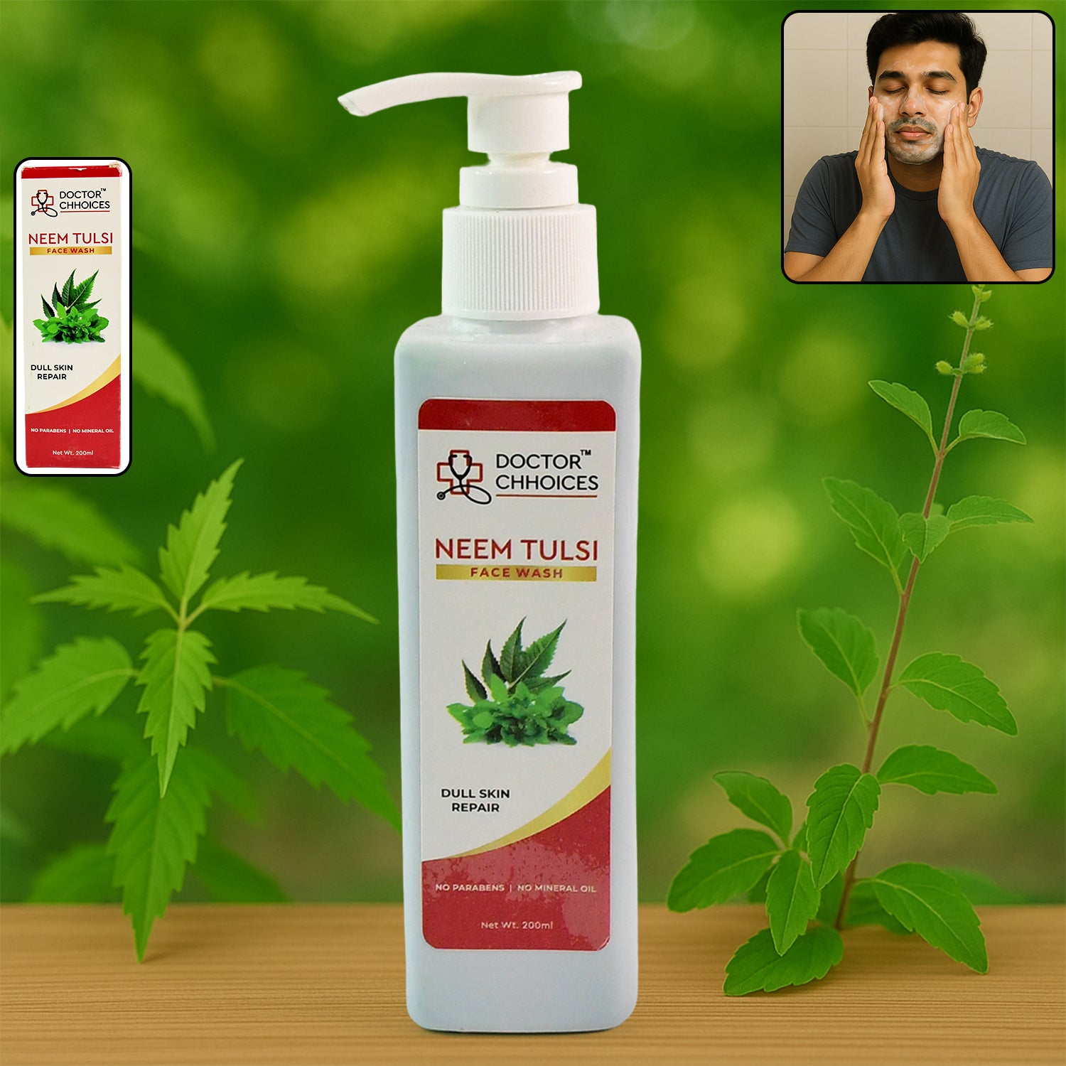 01_aaba07c3-66bb-4b99-a52a-c454d229ca05 Doctor Chhoices / Choices Neem Tulsi Face Wash – 200ml (1 Pc) - Image 1