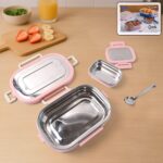 Qunic Stainless Steel Snack Lunch Box (With Small Box) - Image 2