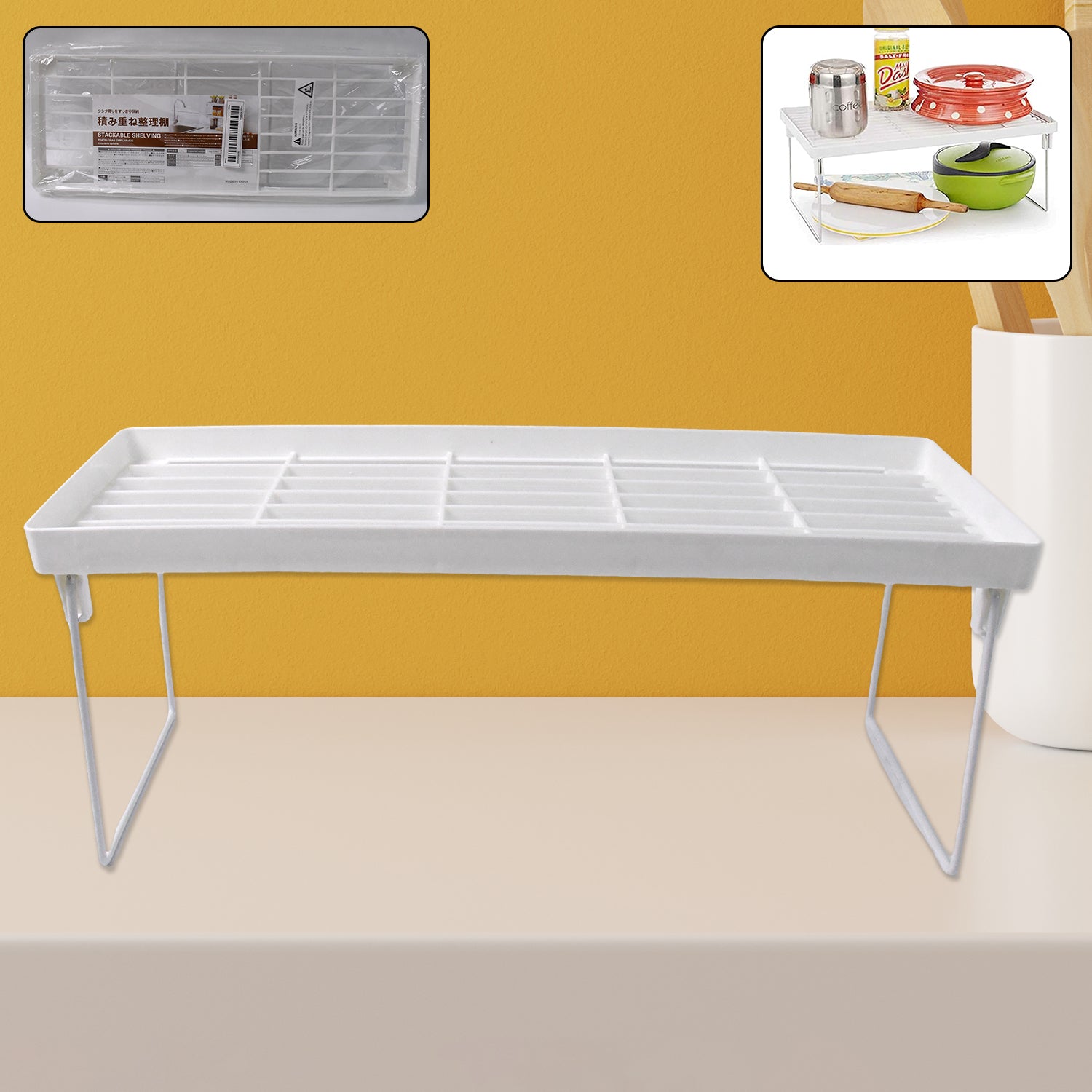 01_b2a1db2e-c7b1-4954-a56a-cd2bd51be0c5 L Shelf Foldable Holder Sundries Rack Counter Bookcase (1 Pc / 40 Cm) - Image 1