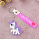 Cute Cartoon Unicorn Keychain with Silicone Strap (1 Pc / Mix design) - Image 6