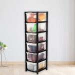 6-Layer Modular Plastic Drawer Storage Cabinet - Image 6