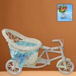 Plastic Cycle Flower vases for Home decor; Bicycle Flower Pot Stand - Image 3