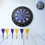 Magnetic Dart Board Game Set with 6 Soft-Tip Darts
