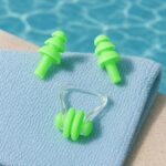 Swimming Earplugs and Nose Clip Set (3 Pc)