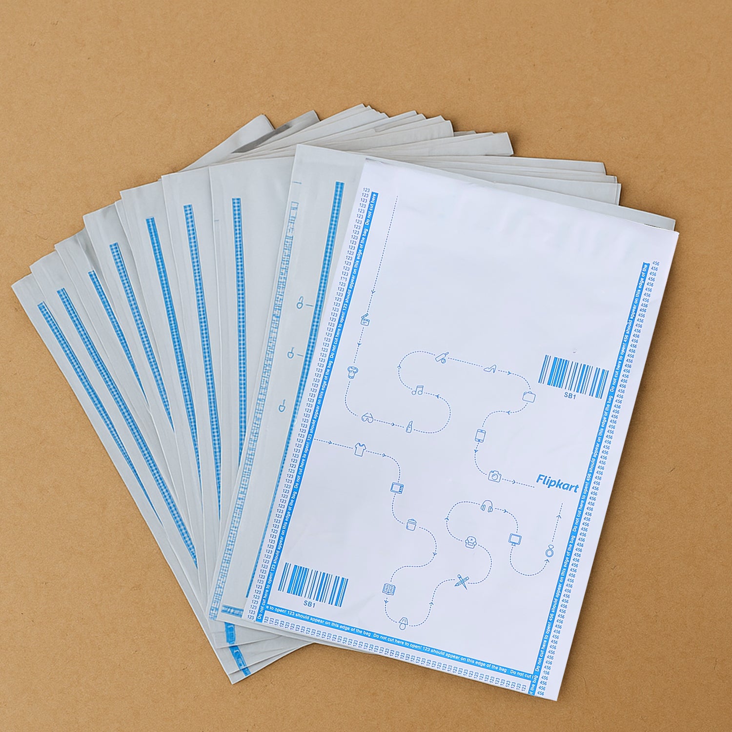 01_dee5e557-dd12-4709-9ff4-aad226ffc3c0 Flipkart Branded Security Courier Bags Medium Size, 100 Pcs Set - Image 1