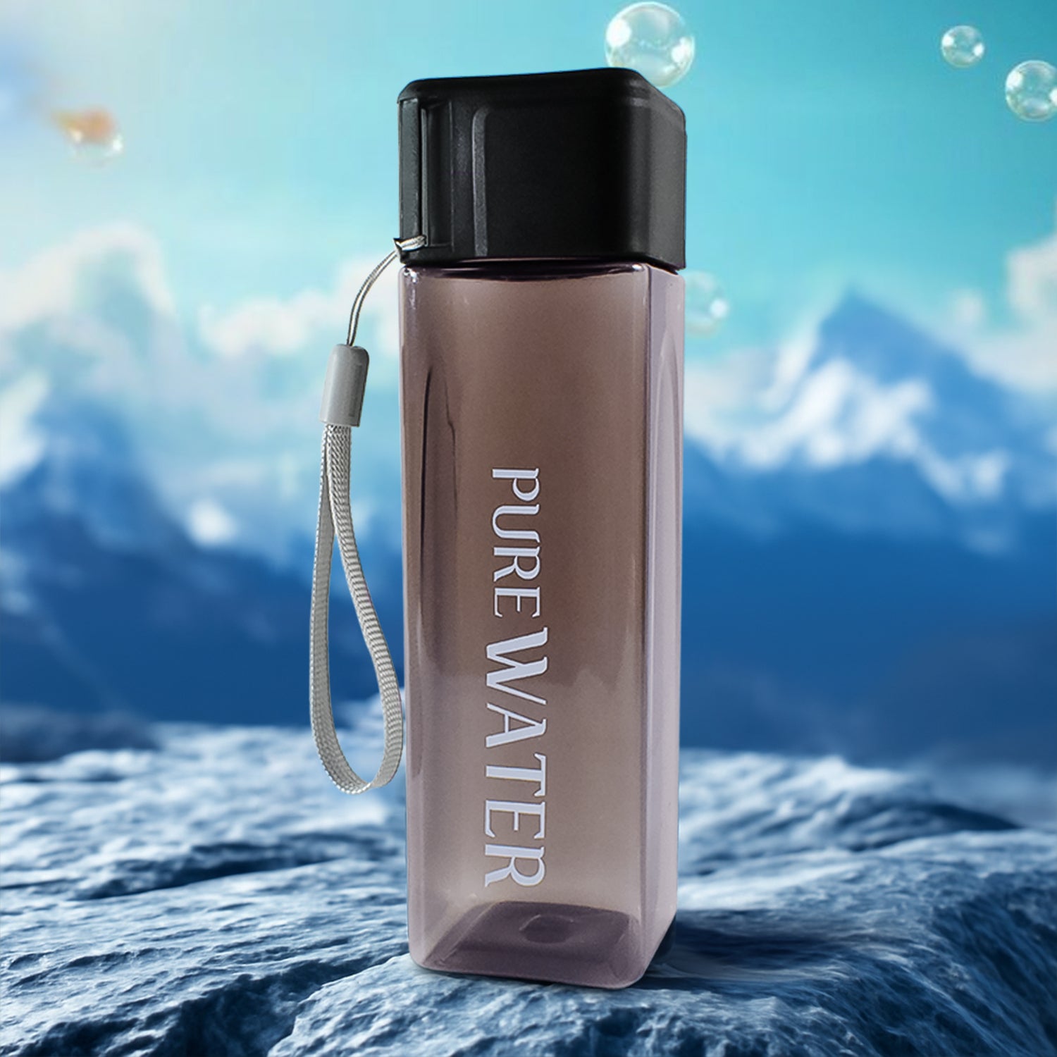 01_e07b3cea-02b7-4be6-b9c4-a384d6d53c1d Premium 450ml Square Shape Plastic Water Bottle (1 Pc) - Image 1