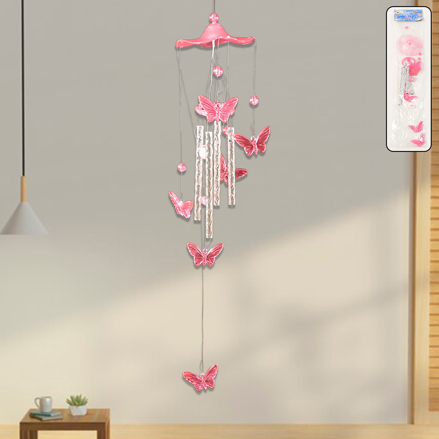01_e3868bb9-53cc-45f0-993b-e71d106aca1e Butterfly Bell Wind Chimes Creative (1 Pc) - Image 1