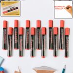 Premium Permanent Red Marker Pen Set (12 Pcs Set)