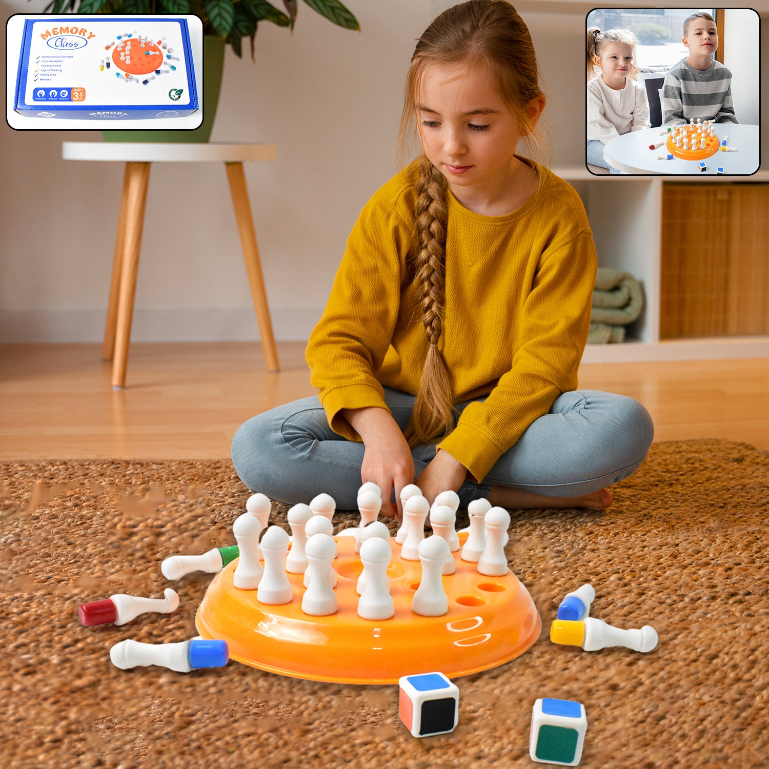 01_e8709943-2d61-4547-a7e6-4803522cebce Plastic Brain Teaser Memory Chess Game (1 Set) - Image 1